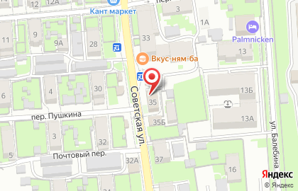 Комплексный центр в Янтарном на карте