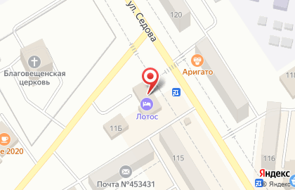 Гостиница Лотос на улице Комарова на карте