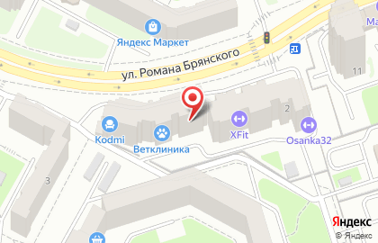 Магазин разливного пива пив RIGHT бар на улице Романа Брянского на карте