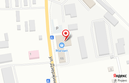 Супермаркет Магнит на улице Дзержинского на карте
