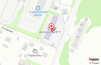 Новоталицкий детский сад №1 на улице 2-я Линия на карте