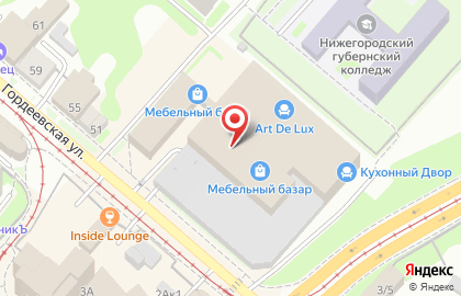 Фирменный магазин Владимирская Фабрика Дверей в Канавинском районе на карте