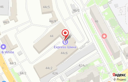 Автоцентр Express-Шина в Железнодорожном районе на карте
