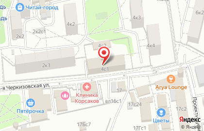 Общежитие "Городской отель" Преображенская площадь на карте