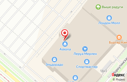 Салон Askona на проспекте Большевиков на карте