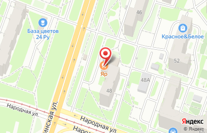 Ресторан ЯР в Московском районе на карте