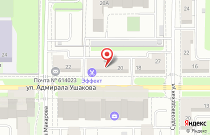 Продовольственный магазин Березка на улице Адмирала Ушакова на карте