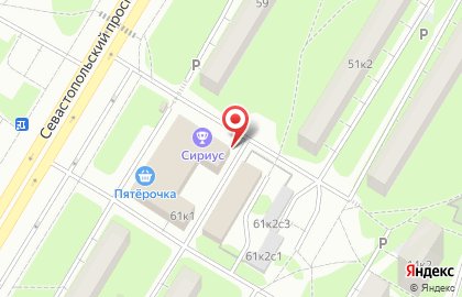 Шиномонтажная мастерская на Севастопольском проспекте на карте
