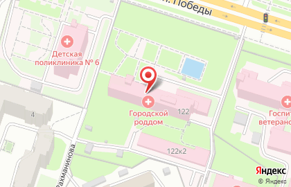 Пензенский городской родильный дом в Октябрьском районе на карте