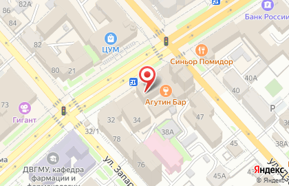 Банкомат Альфа-Банк, Хабаровский филиал в Центральном районе на карте