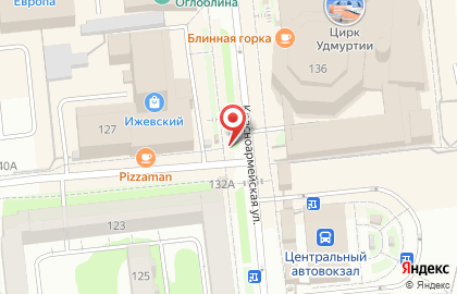 Магазин молочных продуктов Ижмолоко на Красноармейской улице, 127 киоск на карте