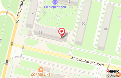 Зоомагазин 4 лапы на Московском проспекте на карте