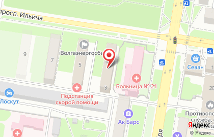 Московские окна на проспекте Октября на карте