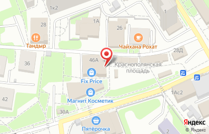 Универсам Fix Price на Краснополянской улице на карте
