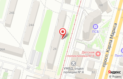 Салон-парикмахерская Краса в Ленинском районе на карте