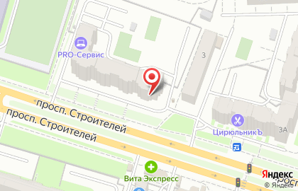 Приёмный пункт ПринтерКом на проспекте Строителей, 5 на карте