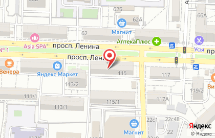 Магазин текстиля Хлопковый Рай на проспекте Ленина на карте