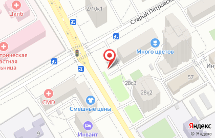 Киоск по продаже цветов, Савёловский район на карте