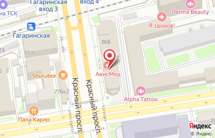 Банкетный зал Братина на Красном проспекте на карте