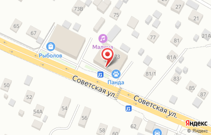 Универсам Магнит на Советской улице на карте