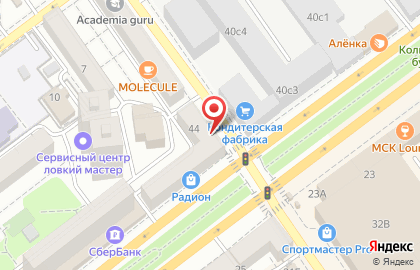Батарейка на Кольцовской улице на карте