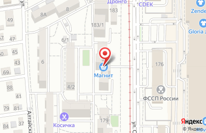 Супермаркет Магнит на улице Стасова на карте