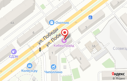 Спортивный магазин Чемпион в Советском районе на карте