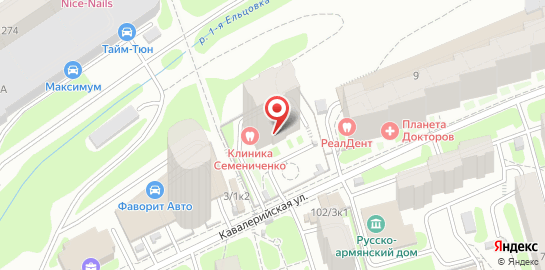 Клиника доктора Семениченко на карте