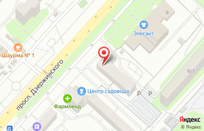 Супермаркет СельпО на проспекте Дзержинского на карте