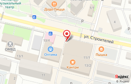 Супермаркет цифровой и бытовой техники DNS на улице Строителей на карте