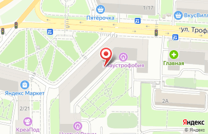 Бигл на улице Трофимова на карте