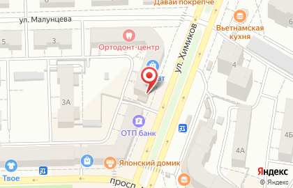 Магазин Красное & Белое на улице Малунцева на карте