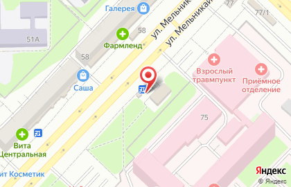 Салон связи МТС на улице Мельникайте на карте