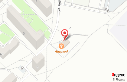 Продукты у дома на улице Александра Невского на карте