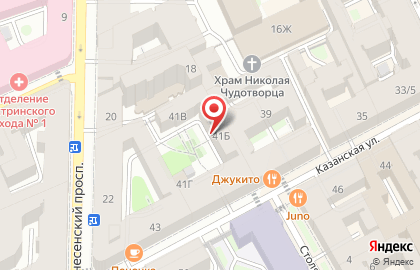 Отель Петровский двор в Санкт-Петербурге на карте