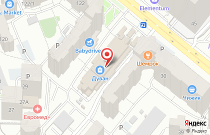 Магазин косметики и бытовой химии Магнит Косметик на Бакалинской улице на карте