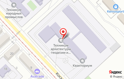 Избирательный участок №182 на Космической улице на карте