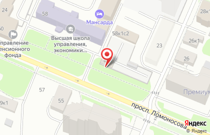 Шиномонтажная мастерская на проспекте Ломоносова на карте