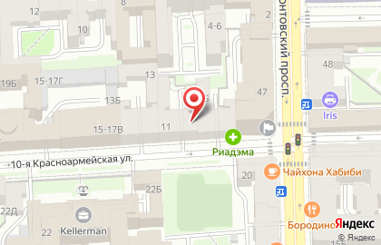Столовая на ул. 10-й Красноармейской, 11 на карте