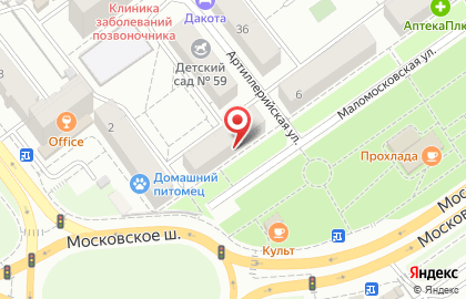 Кедръ, НОУ на Московском шоссе на карте
