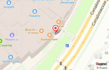 Ресторан быстрого питания Бургер Кинг на улице Энтузиастов на карте