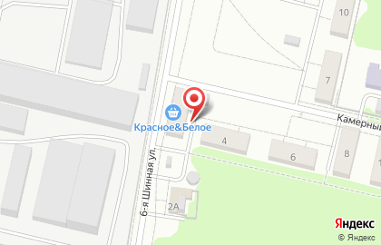 Магазин Красное & Белое в Камерном переулке на карте