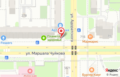 Кафе-пекарня Покровские пекарни на улице Маршала Чуйкова на карте