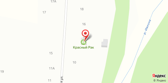База отдыха Красный Рак на карте