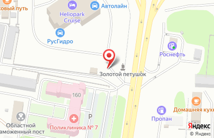 Шиномонтажная мастерская в Октябрьском районе на карте