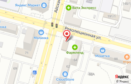 Магазин мясной продукции в Советском районе на карте
