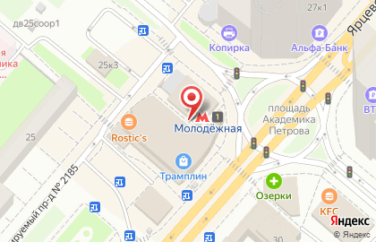 Салон связи Yota на Ярцевской улице, 25а на карте