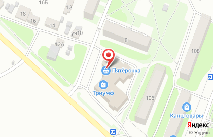 Супермаркет Пятёрочка на улице М.Горького на карте
