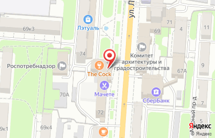 Гостиница Октябрьская на улице Ленина на карте