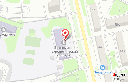Владимирский экономико-технологический колледж на улице Чайковского на карте